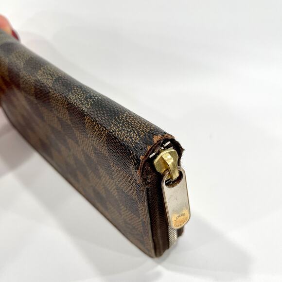 Louis Vuitton Zippy Wallet Damier Ebene Long Zip Around Brown Classic Check - Picture 11 of 16